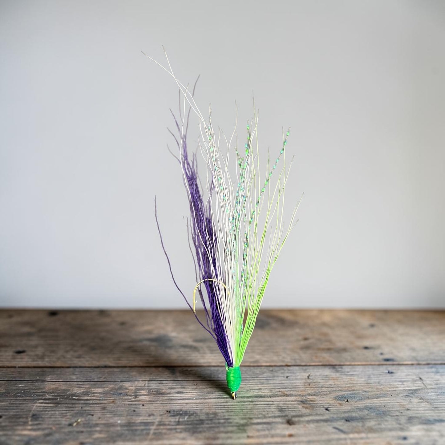 #2 Aberdeen Hook Hair Flies - Green/White/Purple (2pk)