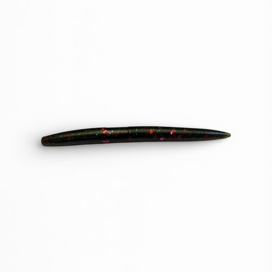 5” Stick Worm - Baby Bass w/ Purple Flake