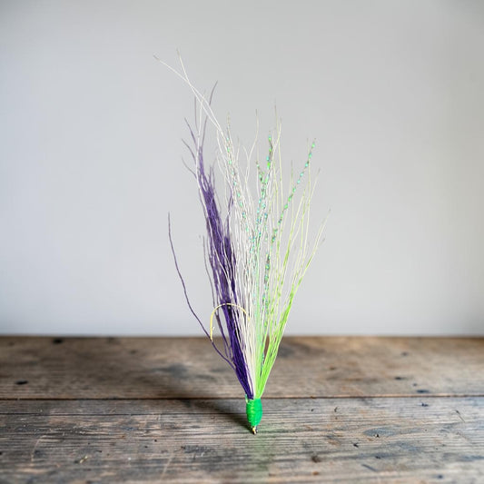 #2 Aberdeen Hook Hair Flies - Green/White/Purple (2pk)