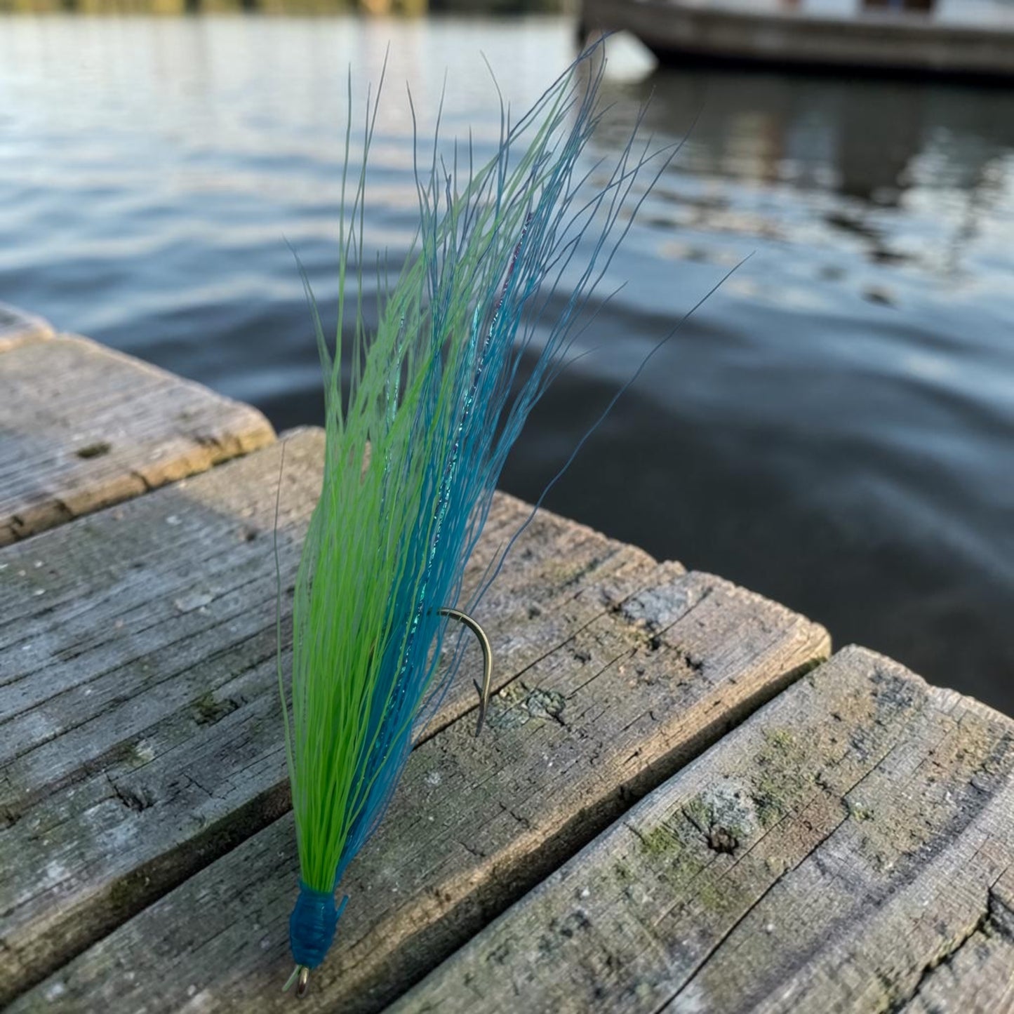 #2 Aberdeen Hook Hair Flies - Lime/Light Blue (2pk)