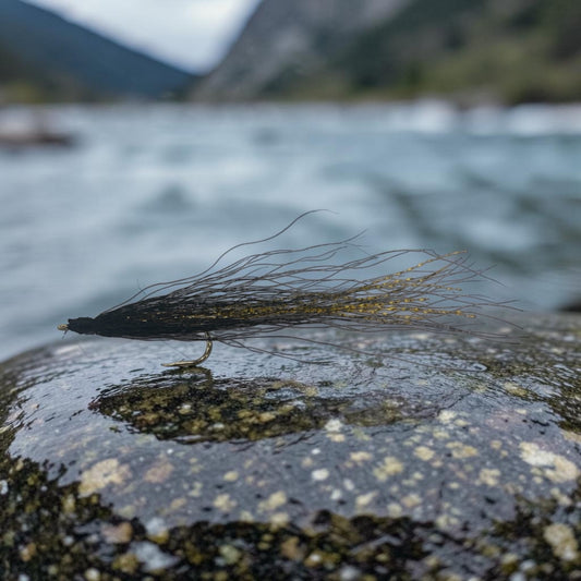 #2 Aberdeen Hook Hair Flies - Black/Gold (2pk)